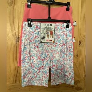 RBX Women's Coral and Multicolor Bike Shorts